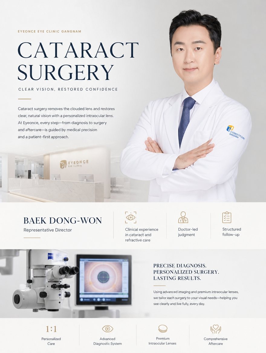 EYEONCE 서울 안과의 프리미엄 인공수정체(IOL) 백내장 수술 — 1