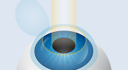 Microscopic view of a virus particle